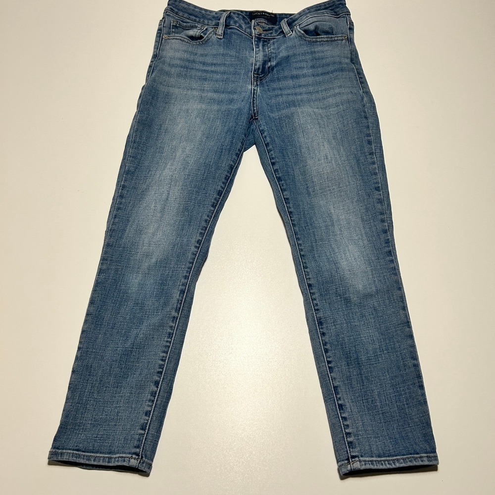 Lucky Brand Bridgette Skinny Jeans Medium Wash Blue Denim Size 8/29 High Rise
